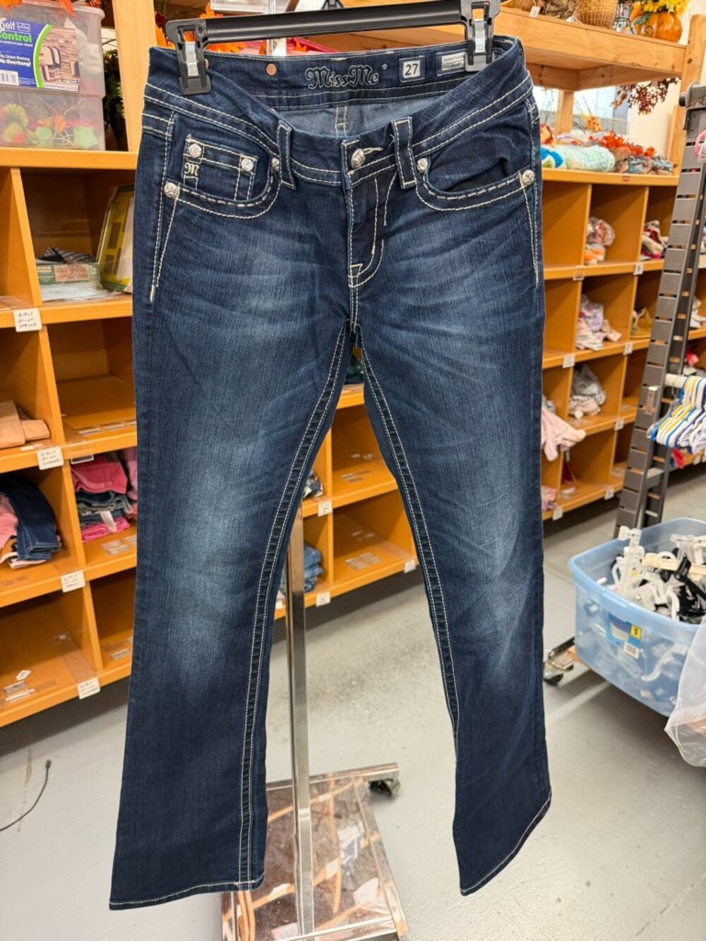 Miss Me Women’s Bootcut Dark Wash Blue Denim Jeans